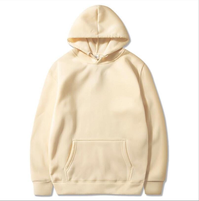 Allrj Oversized Solid Color Pullover Hoodie Sweatshirt