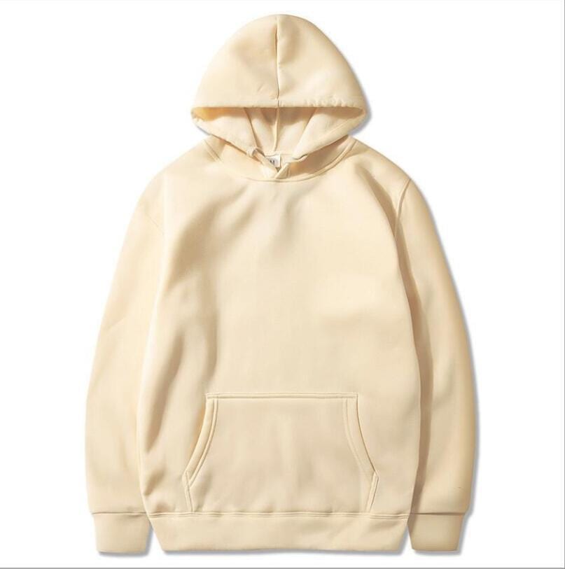 Allrj Oversized Solid Color Pullover Hoodie Sweatshirt - ALLRJ