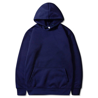 Allrj Oversized Solid Color Pullover Hoodie Sweatshirt - ALLRJ