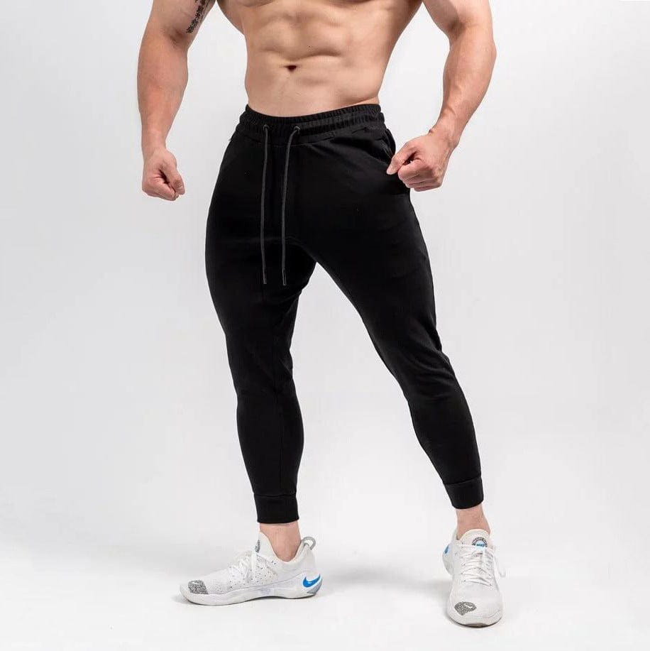Slim-fit Cropped Muscle Jogger Black