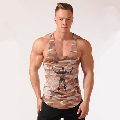 80's old school Venice Pro tank - The perfect tank top for the gym Desert camo