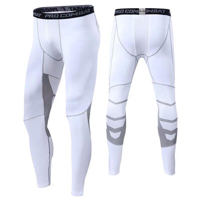 Men's compression pants in a white variant