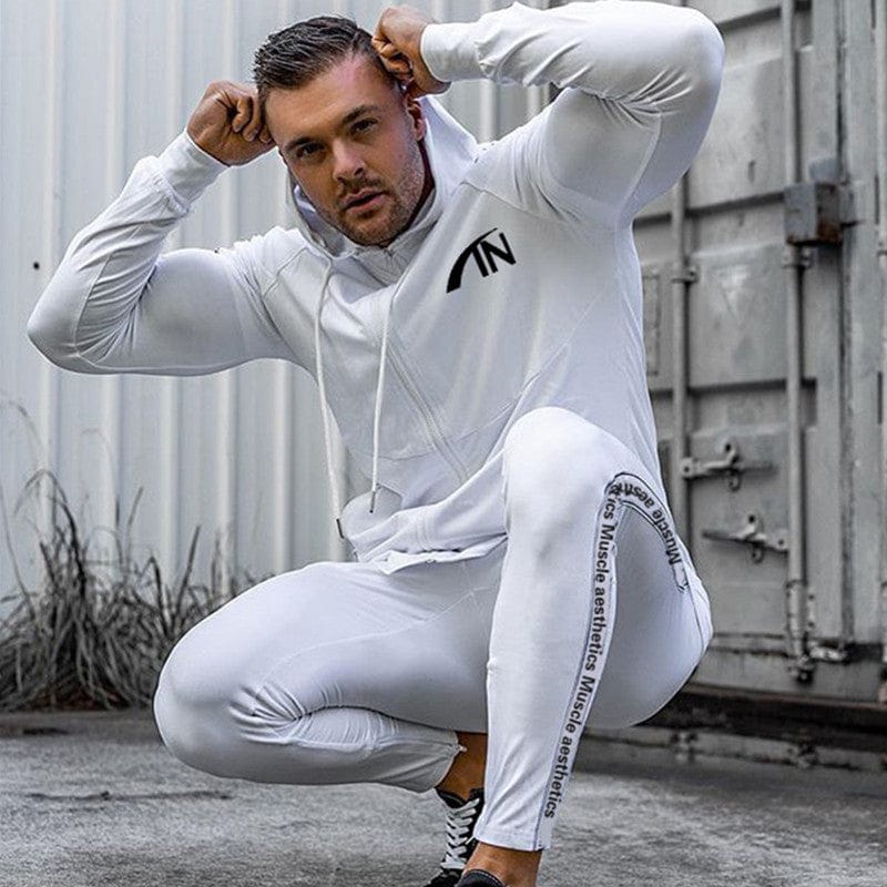 Mens muscle track suit