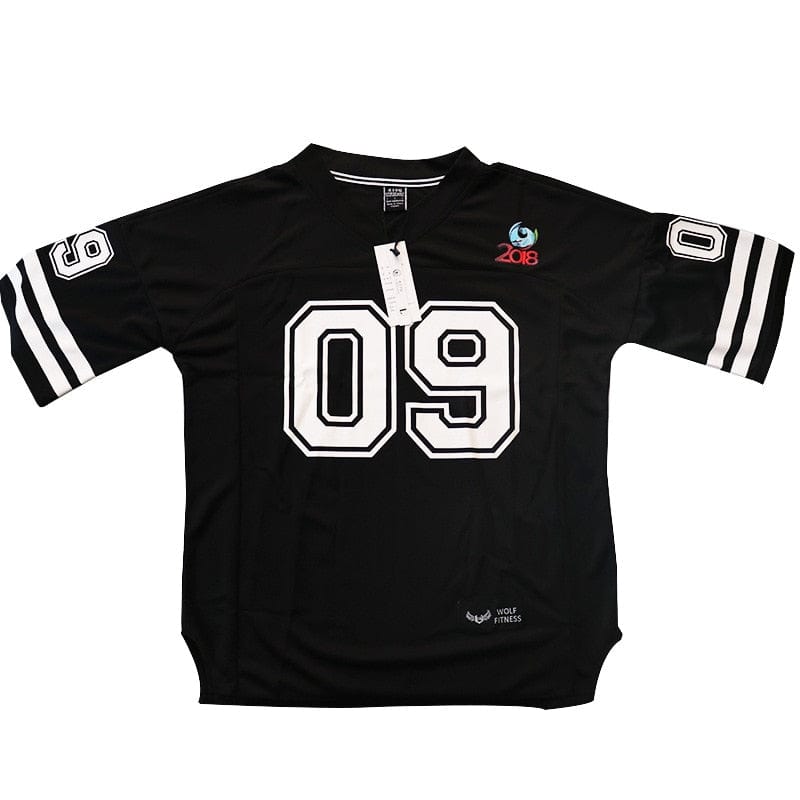 Muscle football jersey black 09