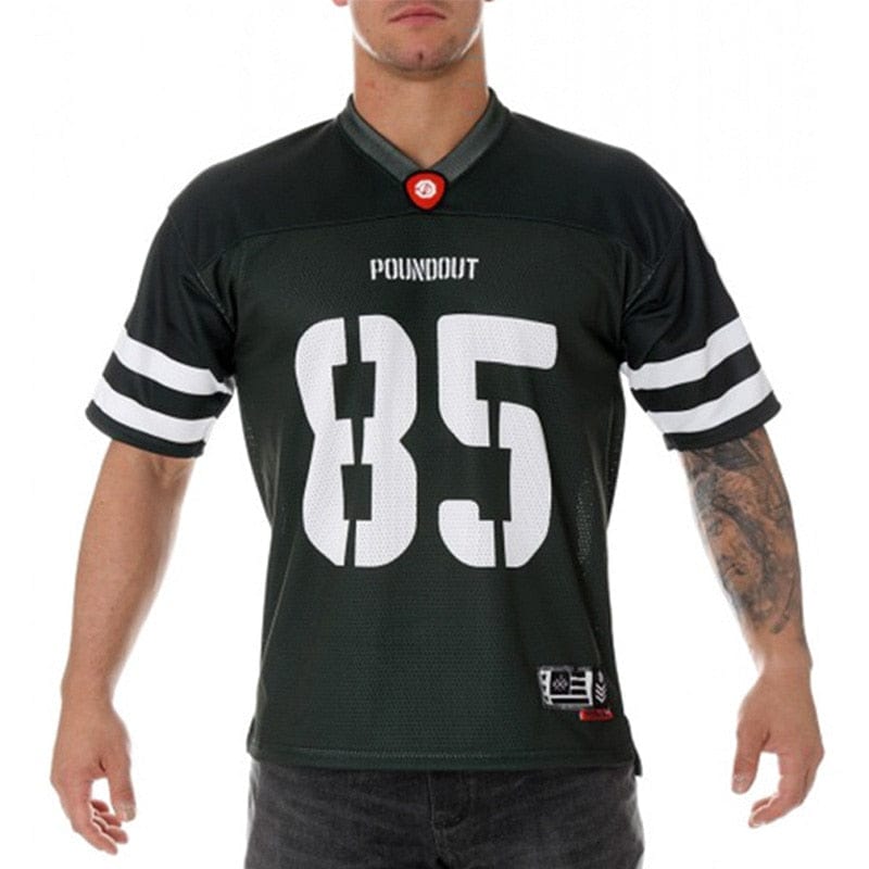 Muscle football jersey black 85