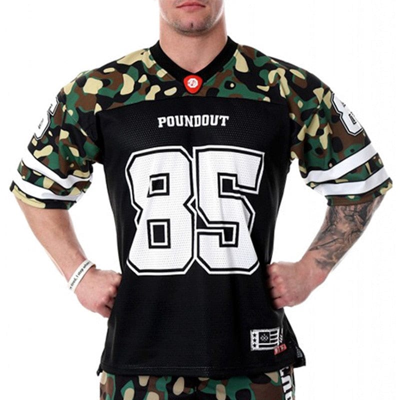 Muscle football jersey camouflage- blcak 85