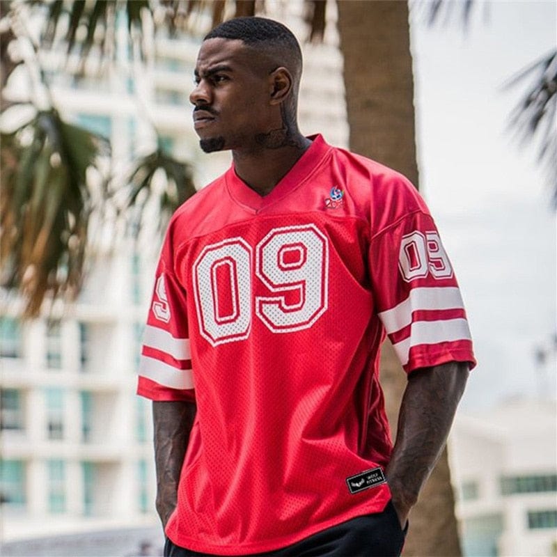 Muscle football jersey