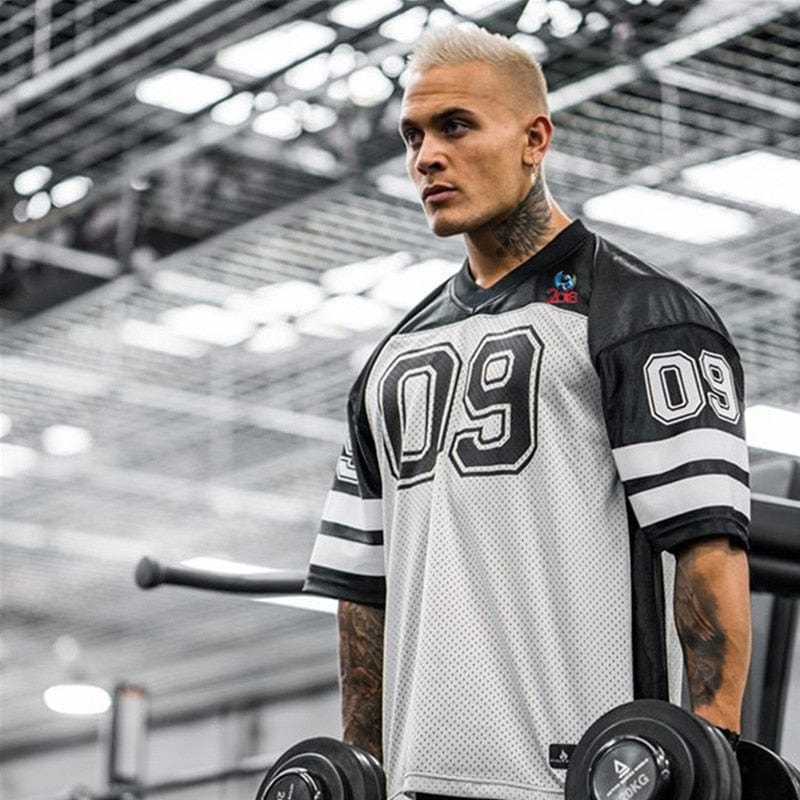 Muscle football jersey