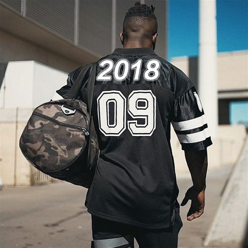 Muscle football jersey