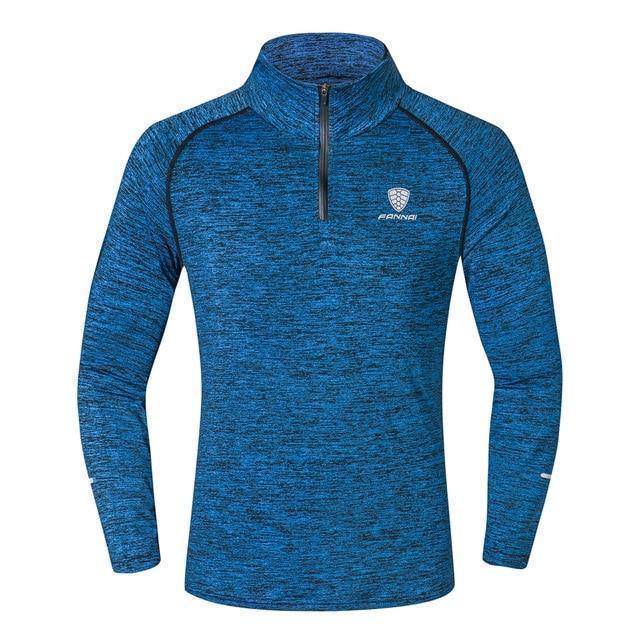 Men's Lightweight Long Sleeve Sports Pullover Navy blue