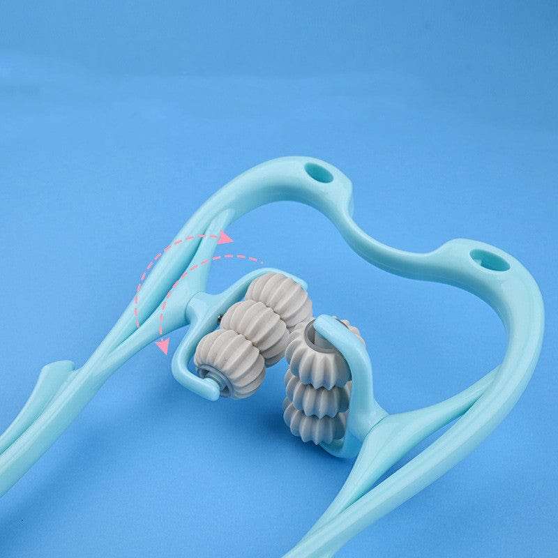 Allrj Multifunctional Manual Six-wheel Neck Massager