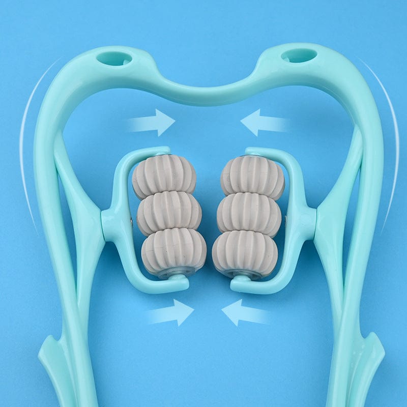 Allrj Multifunctional Manual Six-wheel Neck Massager