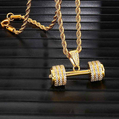 Most muscular dumbbell pendant