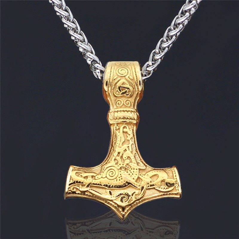 Muscle Viking Thor Hammer necklace
