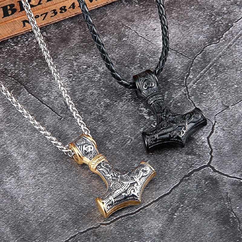 Muscle Viking Thor Hammer necklace