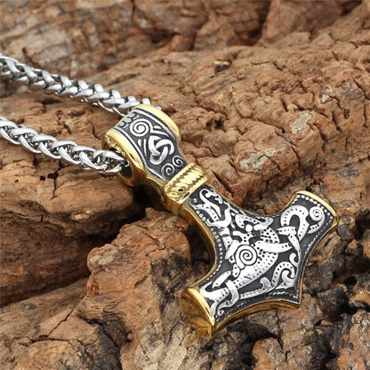 Muscle Viking Thor Hammer necklace