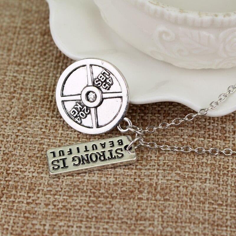 Stainless steel 45LB Plate Necklace