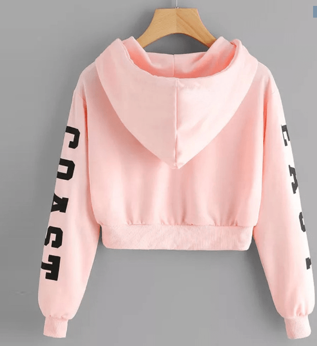Allrj East Coast Women's Pullover Crop Top Pink