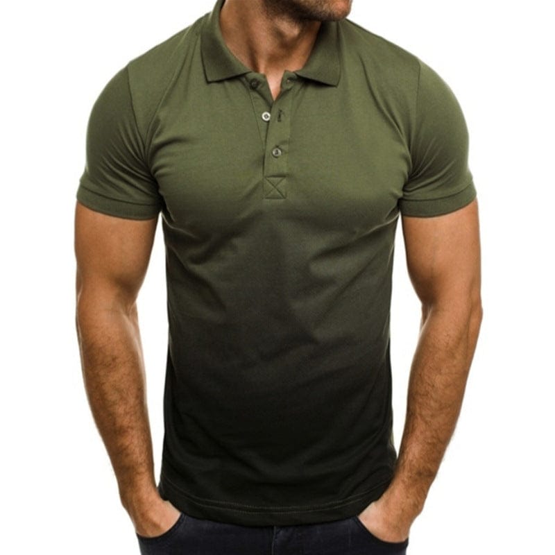 Men's Gradient Polo Shirt Green
