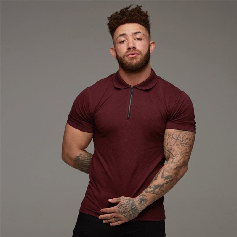 Men's thiery muscle polo