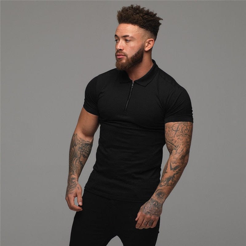 Men's thiery muscle polo