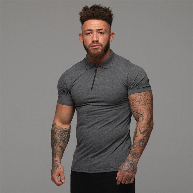 Men's thiery muscle polo