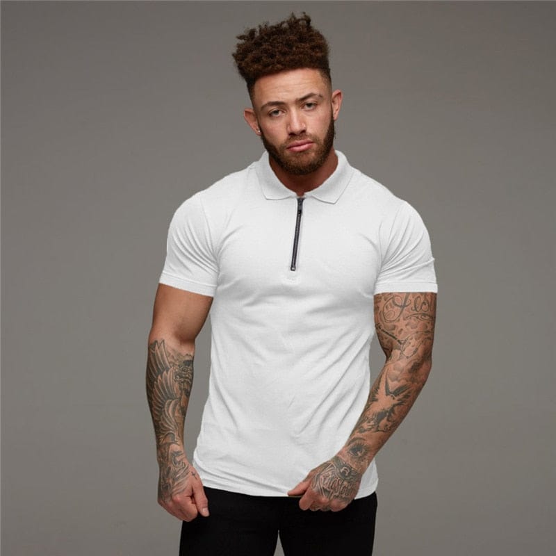Men's thiery muscle polo