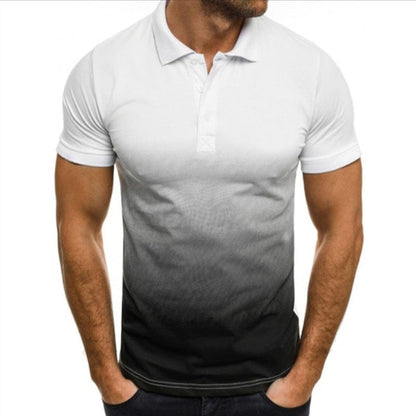 Men's Gradient Polo Shirt White