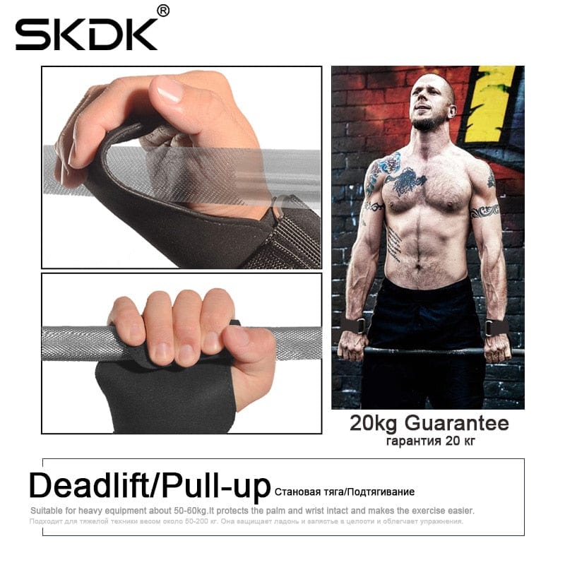 Pro Cowhide anti-skid weight lifting grip - ALLRJ