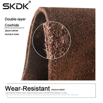 Pro Cowhide anti-skid weight lifting grip - ALLRJ