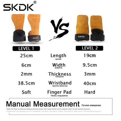Pro Cowhide anti-skid weight lifting grip - ALLRJ