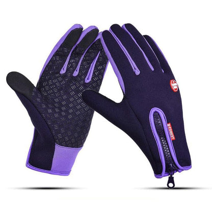 Touchscreen winter thermal gloves Purple L