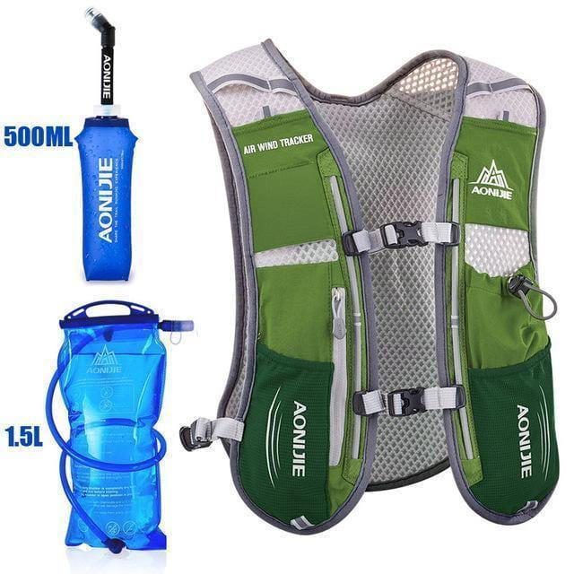Trail running hydration vest - The best hydration system with 500ml kettle Army Green