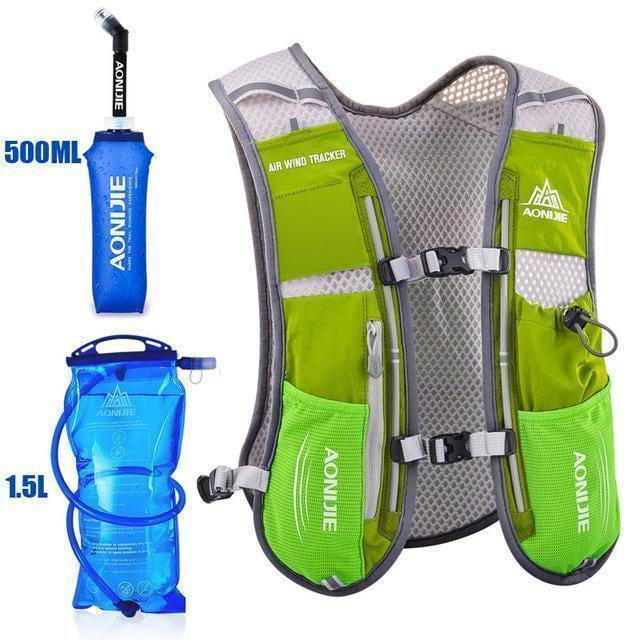 Trail running hydration vest - The best hydration system with 500ml kettle Grass Green