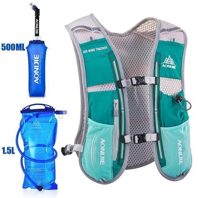Trail running hydration vest - The best hydration system with 500ml kettle Turquoise