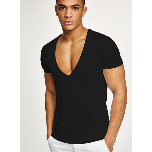 Allrj muscle deep v-neck Black