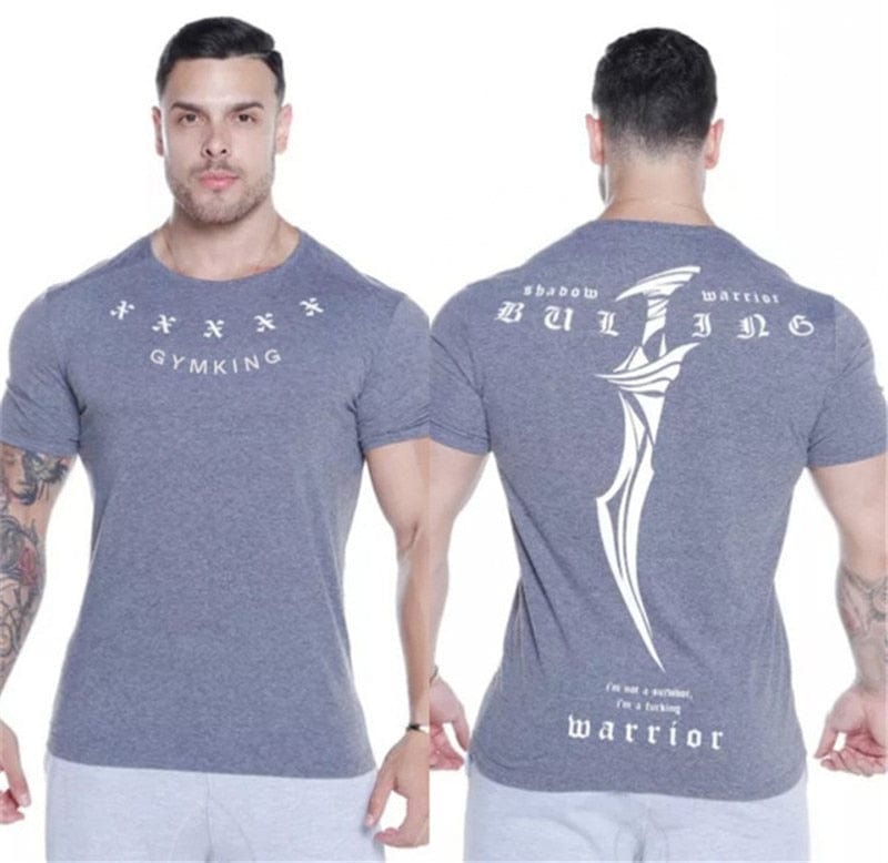 Warrior strongman muscle shirt gray