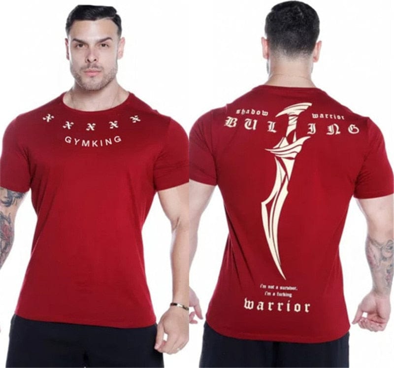 Warrior strongman muscle shirt Red