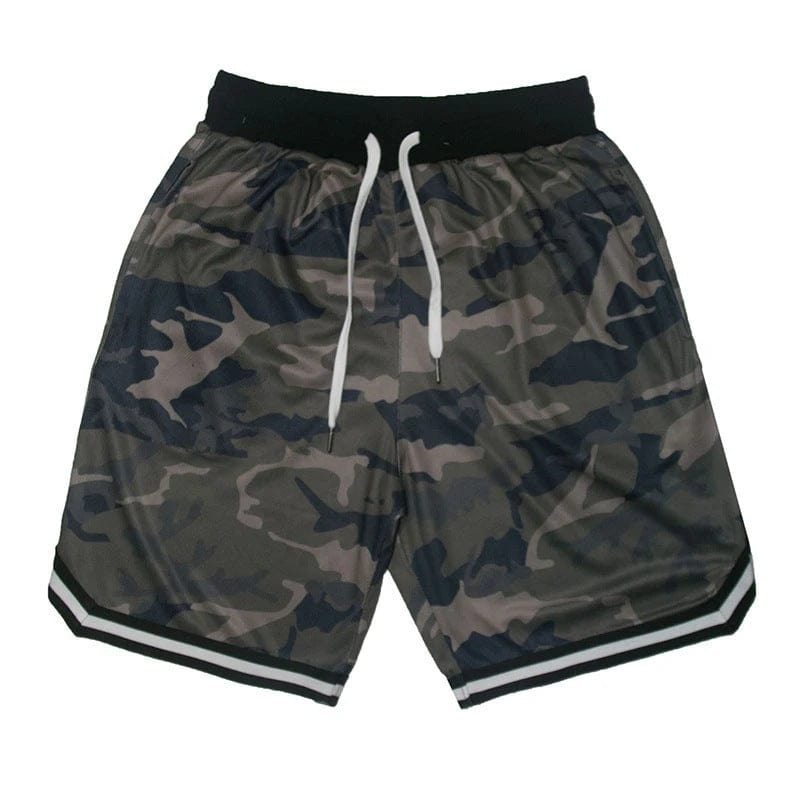 Men’s mesh training shorts Camouflage yellow