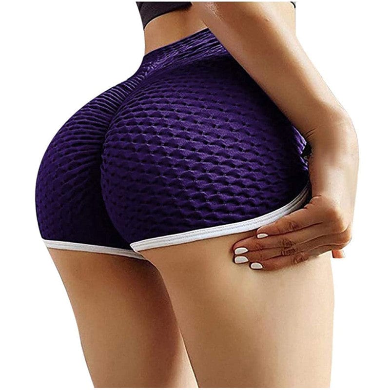 Allrj Womens Straight Waist shorts Purple