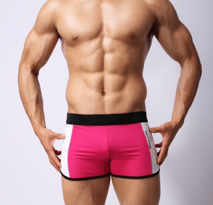 Allrj Muscle beach short shorts Rose Red
