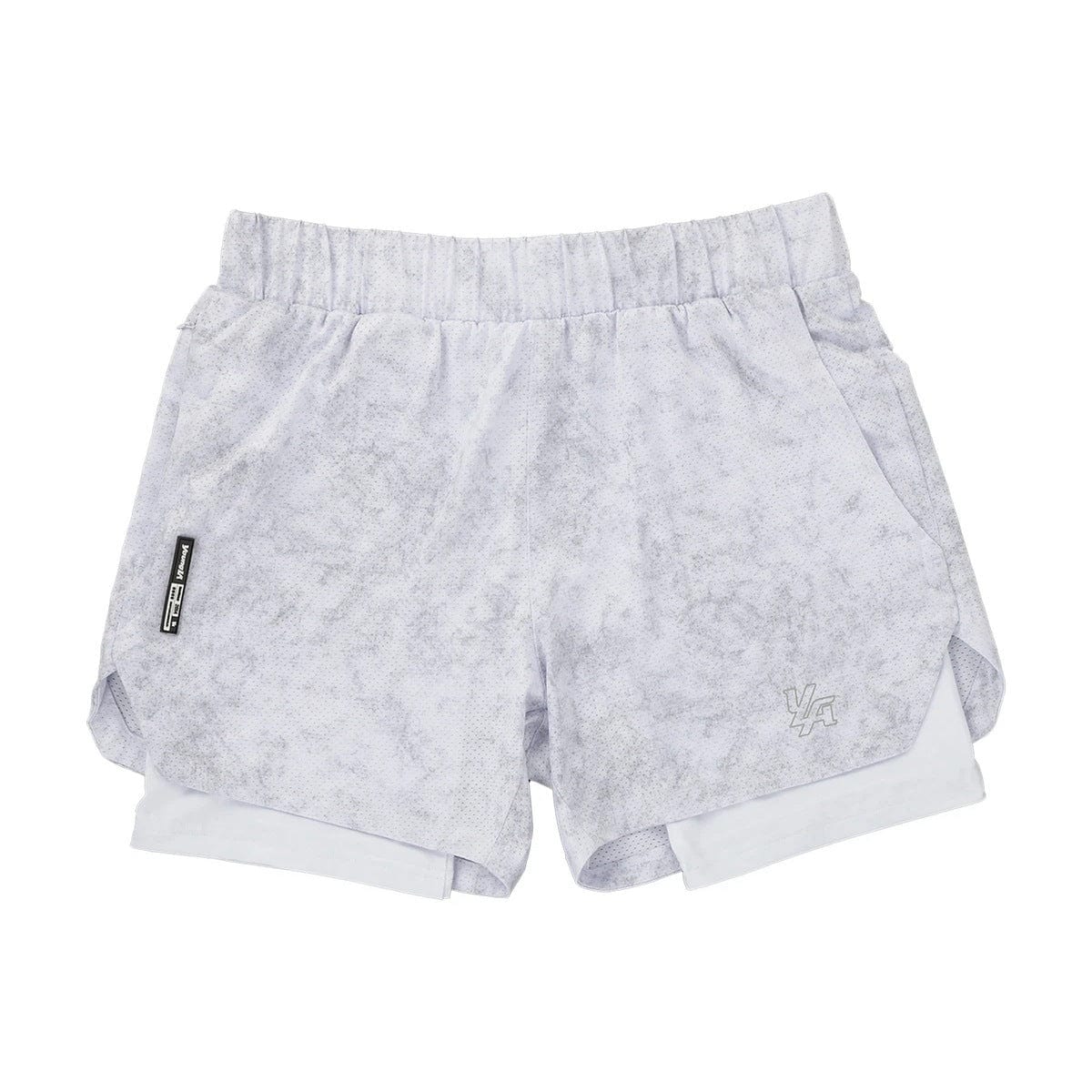 Jasper Lined workout short White flower camouflage