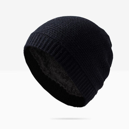 Winter hat men's knitted hat Black