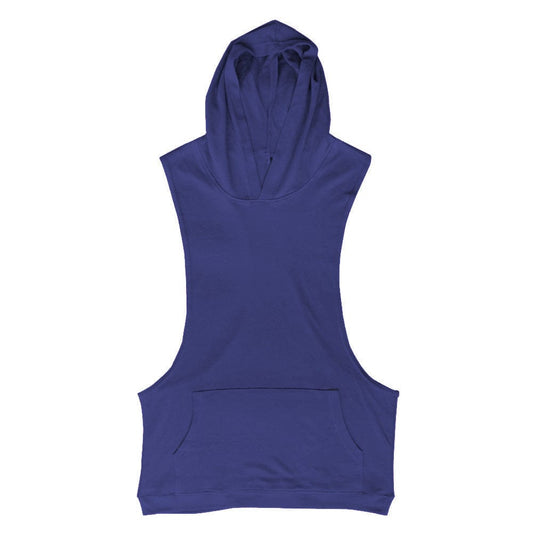 Allrj Sleeveless Lat hoodie Navy Blue