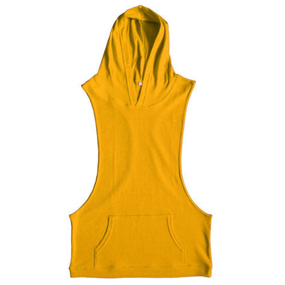 Allrj Sleeveless Lat hoodie Yellow