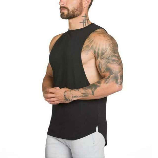Earth tones sleeveless gym shirt - ALLRJ