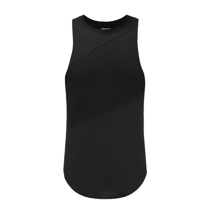 Bodybuilding sleeveless cotton shirt Black