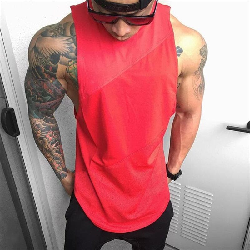 Bodybuilding sleeveless cotton shirt