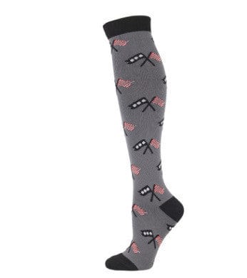 ALLRJ socks Double flag / M Outdoor Cycling Fitness Football Socks Compression Socks