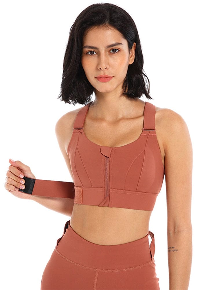 Allrj Super strap sports bra for women Red